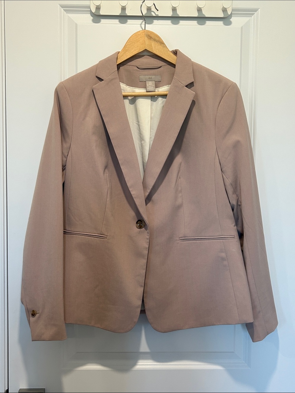 H&M Dusty Rose Single-Button Blazer